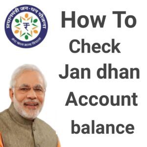 jan dhan account balance check online
